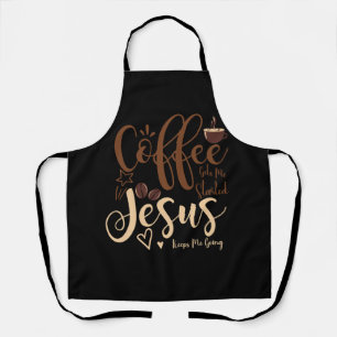 イエスとコーヒー信仰クリスチャン保ことわざ私G エプロン