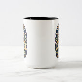 イエスとコーヒー キリスト教の信仰 コーヒー愛好家 ツートーンマグカップ (中央)