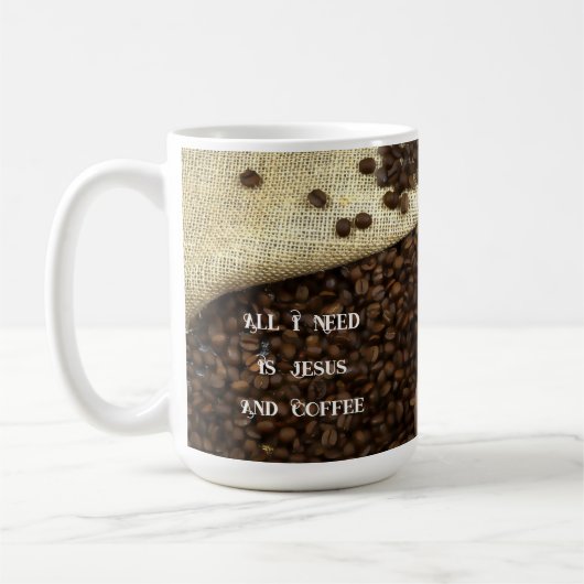 イエスとコーヒー - 470ml マグカップ (左)