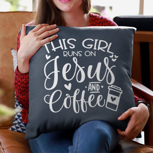 イエスとコ走ーヒーの少女 クッション