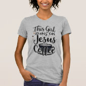 イエスとコ走ーヒークリスチャンの少女 Tシャツ (正面)