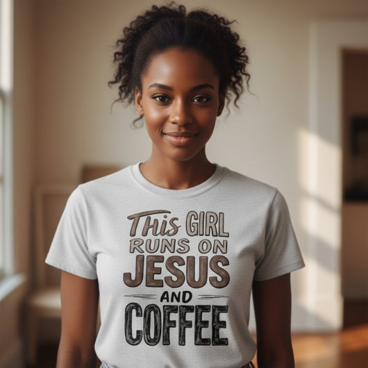 イエスとコ走ーヒークリスチャンの少女 Tシャツ