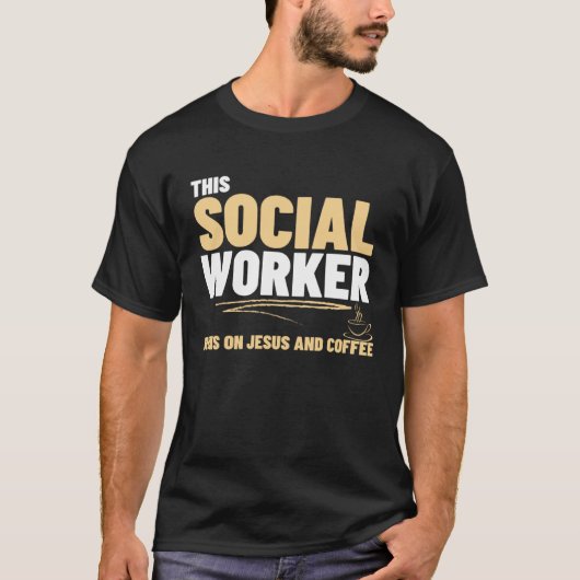 イエスとコ走ーヒー・ソーシャルのソーシャルワーカー Tシャツ (正面)