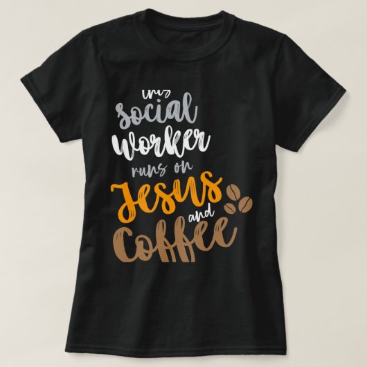 イエスとコ走ーヒー・ソーシャルのソーシャルワーカー Tシャツ (デザイン正面)