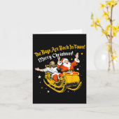 イエスとサンタクロース少年たちは街に戻ってきた カード (黄色い花)