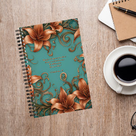 イエスとターコイズの雑誌の銅の花 ノートブック