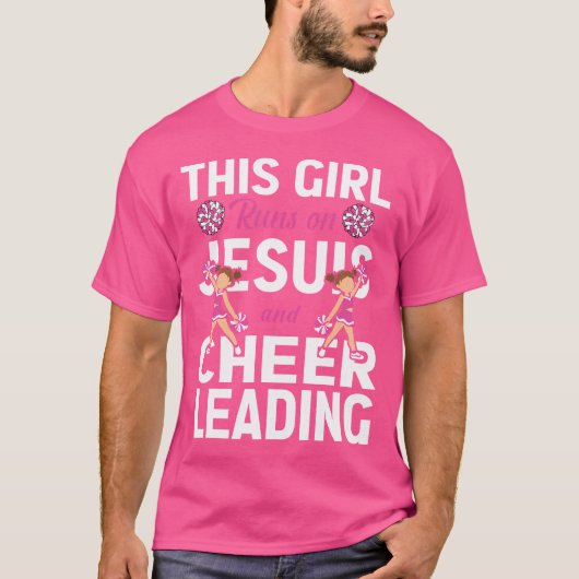 イエスとチアリーディングに生きるチアガール Tシャツ (正面)
