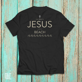 イエスとビーチがあればそれでいい キリスト教の名言 Tシャツ