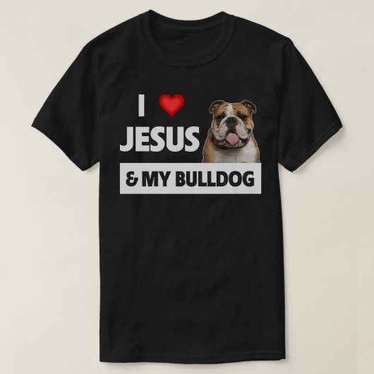 『イエスとブルドッグ・マム・パパ』 Tシャツ (デザイン正面)