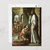 イエスとプールにいる人 ポストカード (正面/裏面)