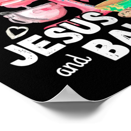 イエスとベーキングを愛する女の子おもしろい- Chr ポスター (角)