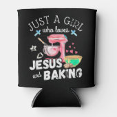 イエスとベーキングを愛する女の子おもしろい- Chr 缶クーラー (正面)