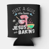 イエスとベーキングを愛する女の子おもしろい- Chr 缶クーラー (裏面)