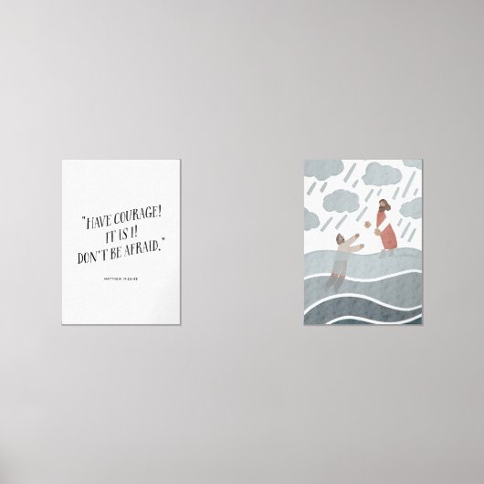 イエスとペテロの二つの子供部屋ポスター (正面)