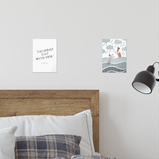 イエスとペテロの二つの子供部屋ポスター (寝室)