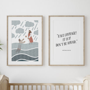 イエスとペテロの二つの子供部屋ポスター