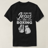 イエスとボクシングクリスチャンプロフェッショナルボクサースパー Tシャツ (デザイン正面)