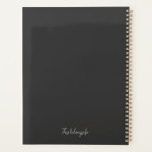 イエスとマリアのハートブラックと金ゴールドパターン プランナー手帳 (裏面)