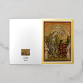 イエスとメアリーの戴冠式ホイルのグリーティングカード 箔グリーティングカード (外側レイダウン)
