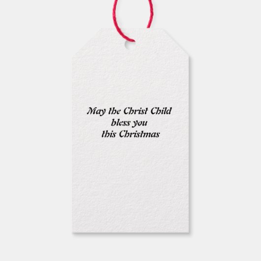 イエスとメリークリスマスの出生と3つの王 ギフトタグ (裏面)