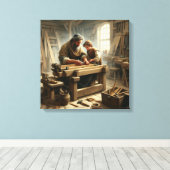 イエスとヨセフ1 キャンバスプリント (インサイチュ (ウッドフロア))