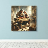 イエスとヨセフ1 キャンバスプリント (インサイチュ (ウッドフロア))