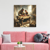 イエスとヨセフ1 キャンバスプリント (インサイチュ (リビング))