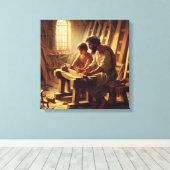 イエスとヨセフ2 キャンバスプリント (インサイチュ (ウッドフロア))