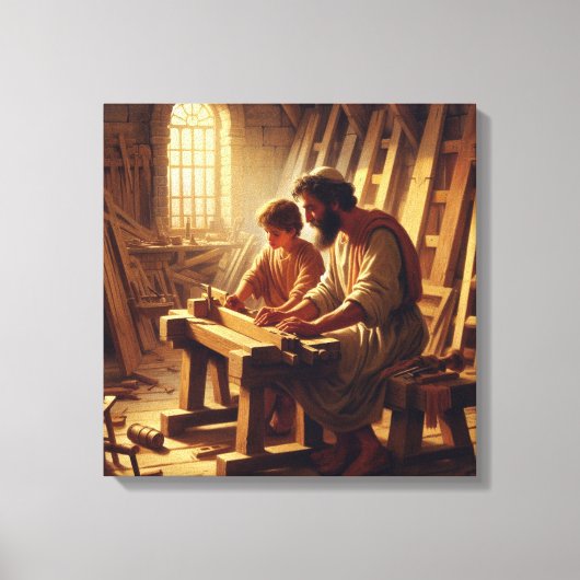 イエスとヨセフ2 キャンバスプリント (正面)