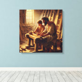 イエスとヨセフ2 キャンバスプリント (インサイチュ (ウッドフロア))