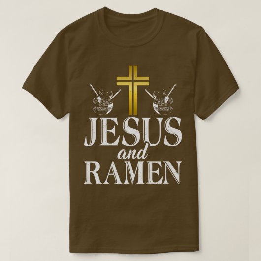 イエスとラーメン好き471 Tシャツ (デザイン正面)