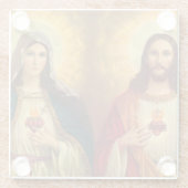 イエスとヴァージンメアリーサリーハート ガラスコースター (裏面)