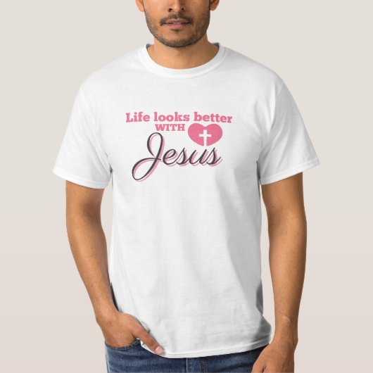 イエスと一緒なら人生はもっと輝く Tシャツ (正面)