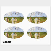 イエスと一緒に歩く 楕円形シール (シート)