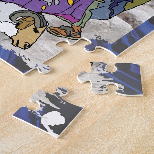 イエスと両替商 ジグソーパズル (側面)