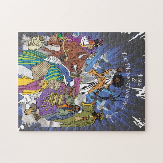 イエスと両替商 ジグソーパズル (横)