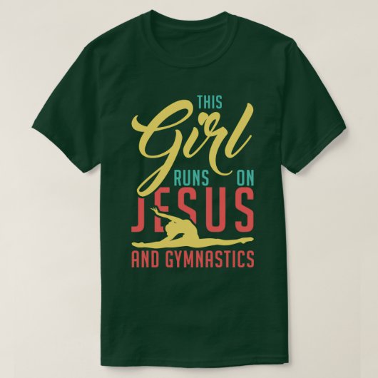 イエスと体操走体操体操の女の子 Tシャツ (デザイン正面)