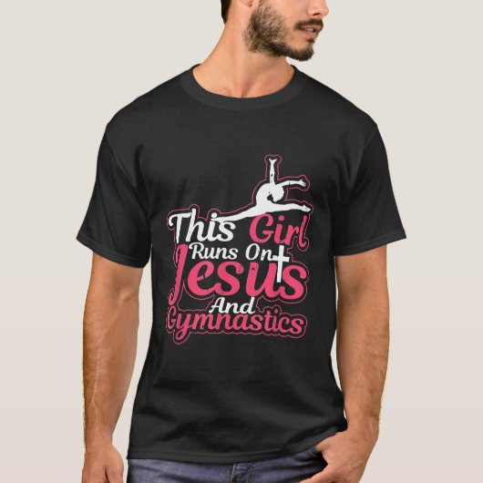 イエスと体操走TシャツのChrの上のこの女の子 Tシャツ (正面)