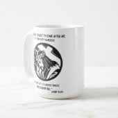 イエスと十字の神 コーヒーマグカップ (正面左)