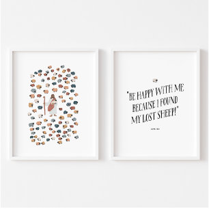 イエスと失った羊の二つのポスター