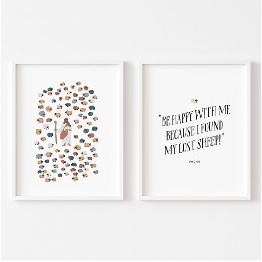 イエスと失った羊の二つのポスター