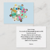 イエスと子供の平和祈りの言葉 エンクロージャーカード (正面/裏面)