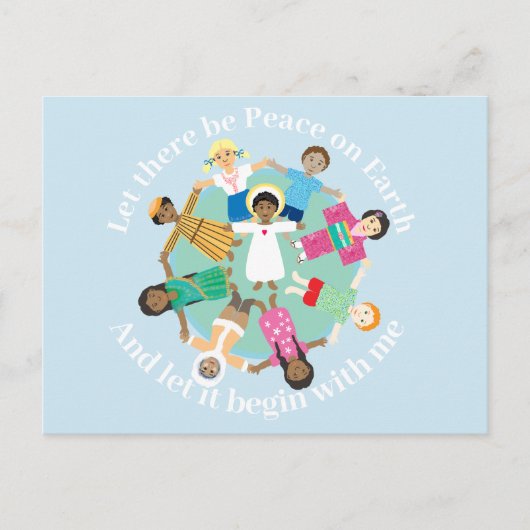 イエスと子供の平和祈りの言葉 ポストカード (正面)