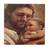 イエスと子供 タイル (正面)