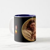 イエスと子供 ツートーンマグカップ (正面左)