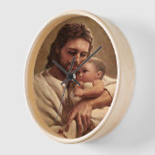 イエスと子供 壁時計 (傾斜)