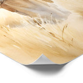 イエスと子羊の水彩画プリント ポスター (角)