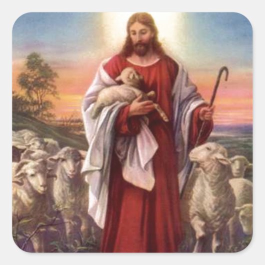 イエスと子羊 スクエアシール (正面)