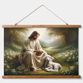 イエスと子羊 吊り下げ型タペストリー (正面)