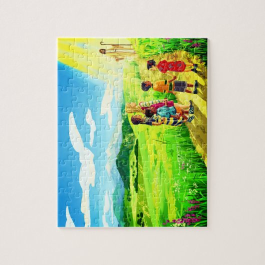 イエスと小さな子供がパズをする ジグソーパズル (縦)